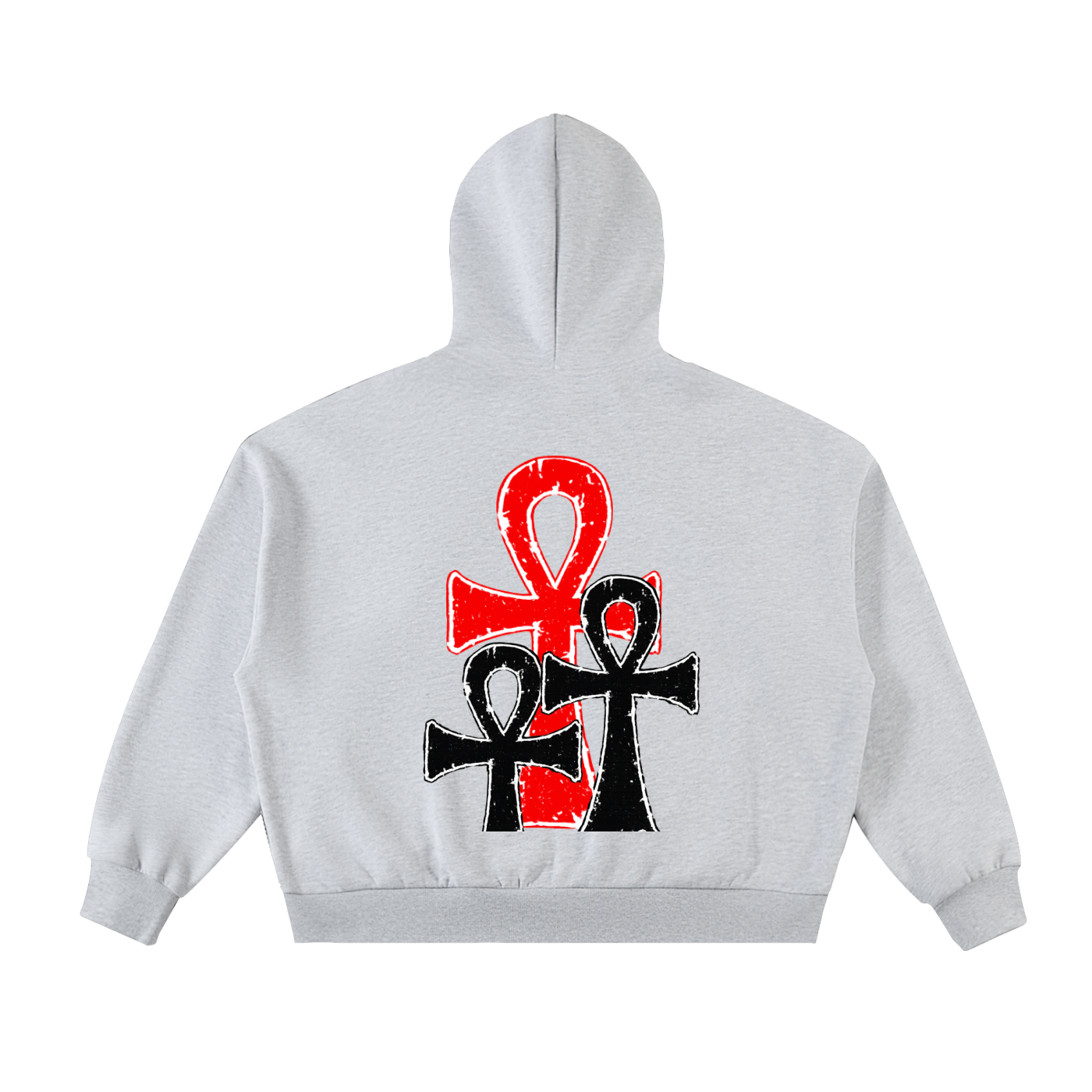 Fleeced Full-Zip Boxy Hoodie