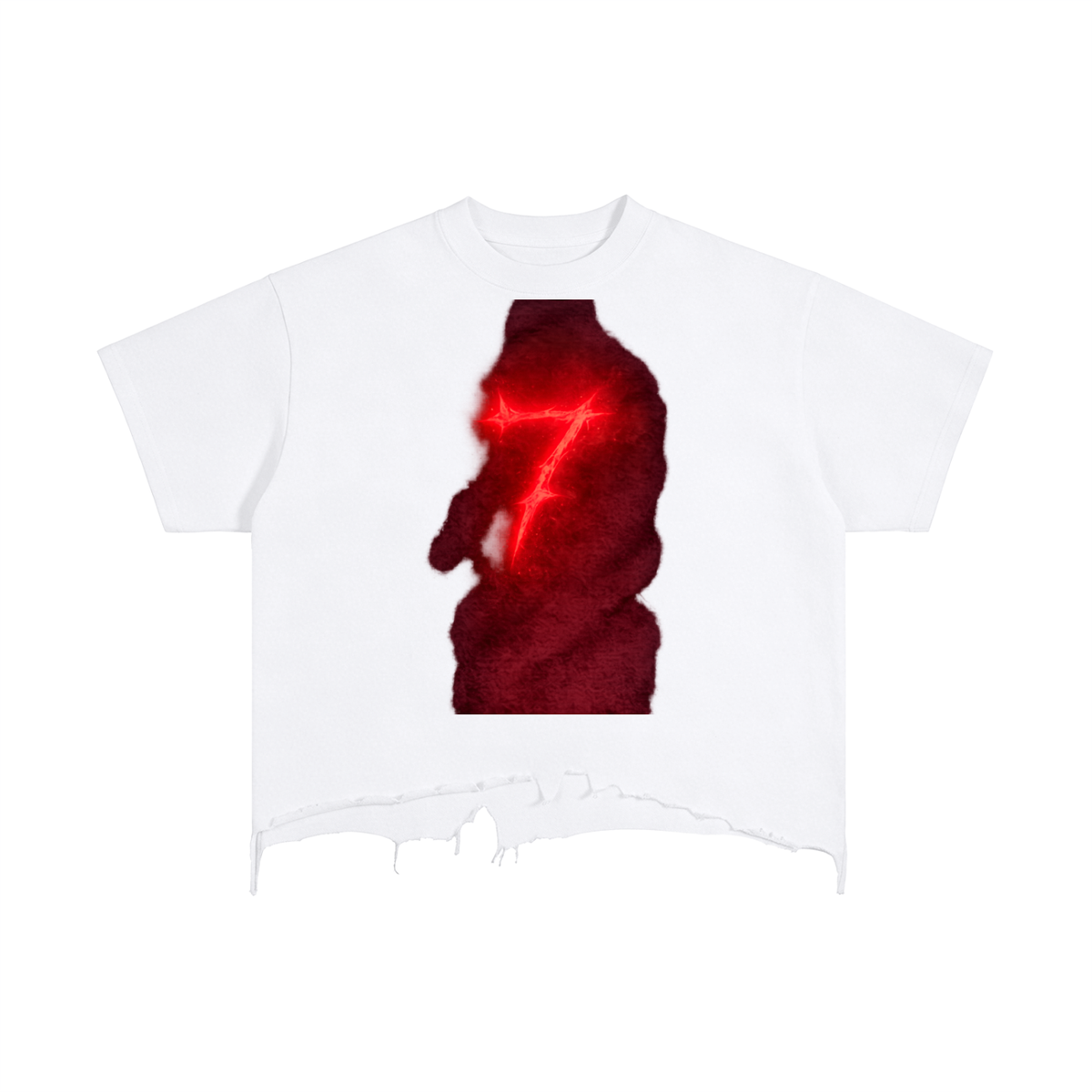 Vintage Wash Boxy Distressed Hem T-Shirt