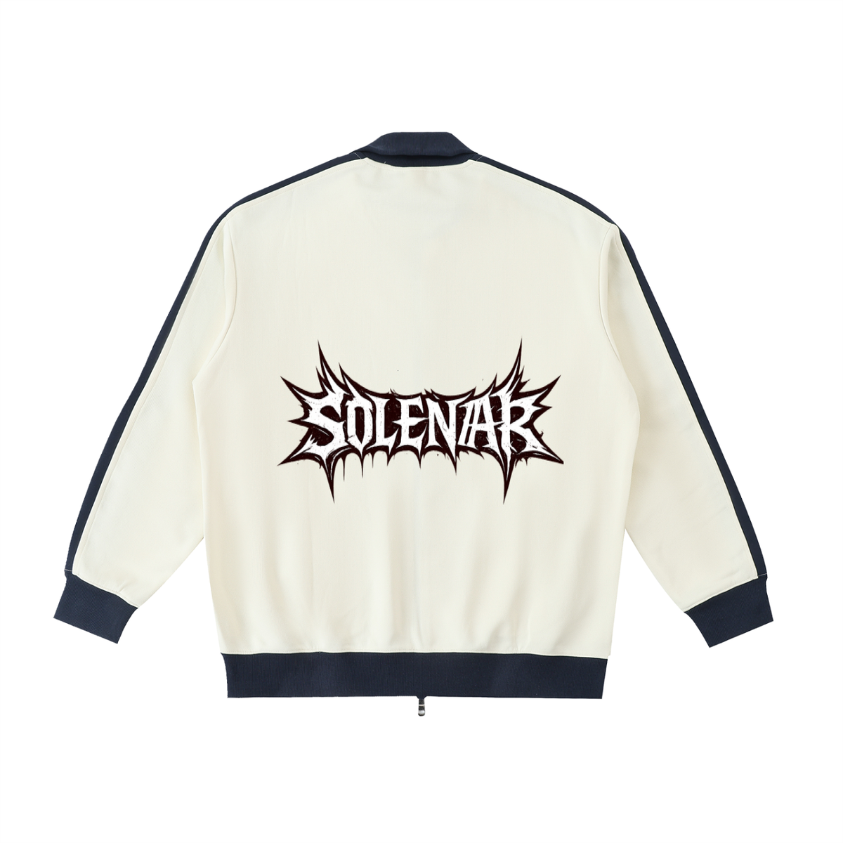 Contrast Trim Stand Collar Jacket
