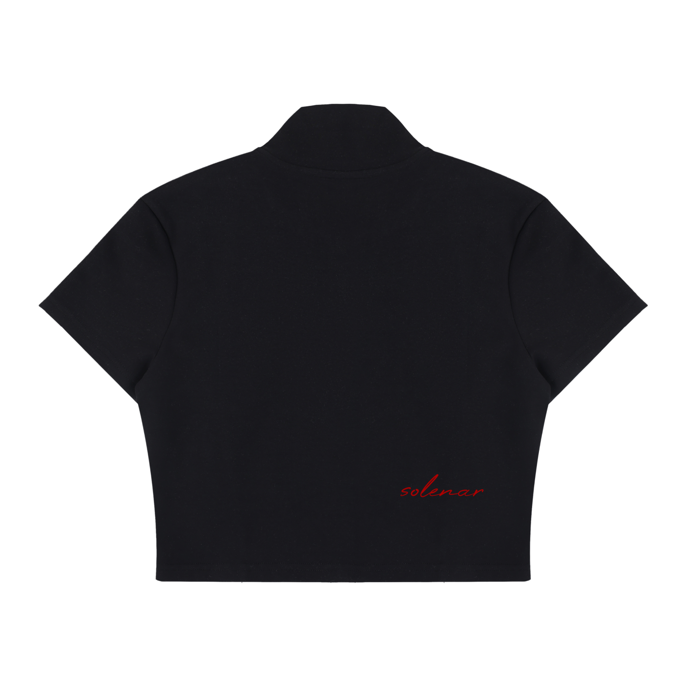 Women's Cropped Full Zip Short Sleeve T-Shirt