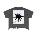 Black Star Distressed Hem T-Shirt