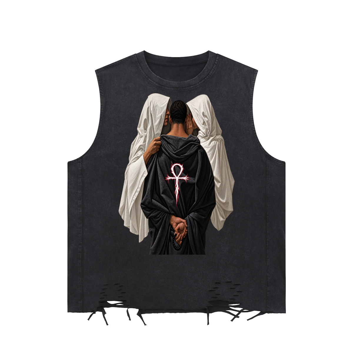 Snow Washed Raw-Hem Tank Top