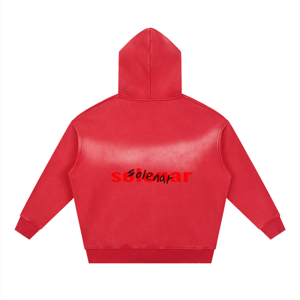 Sunfade Two-way Zipper Boxy Fleece Hoodie