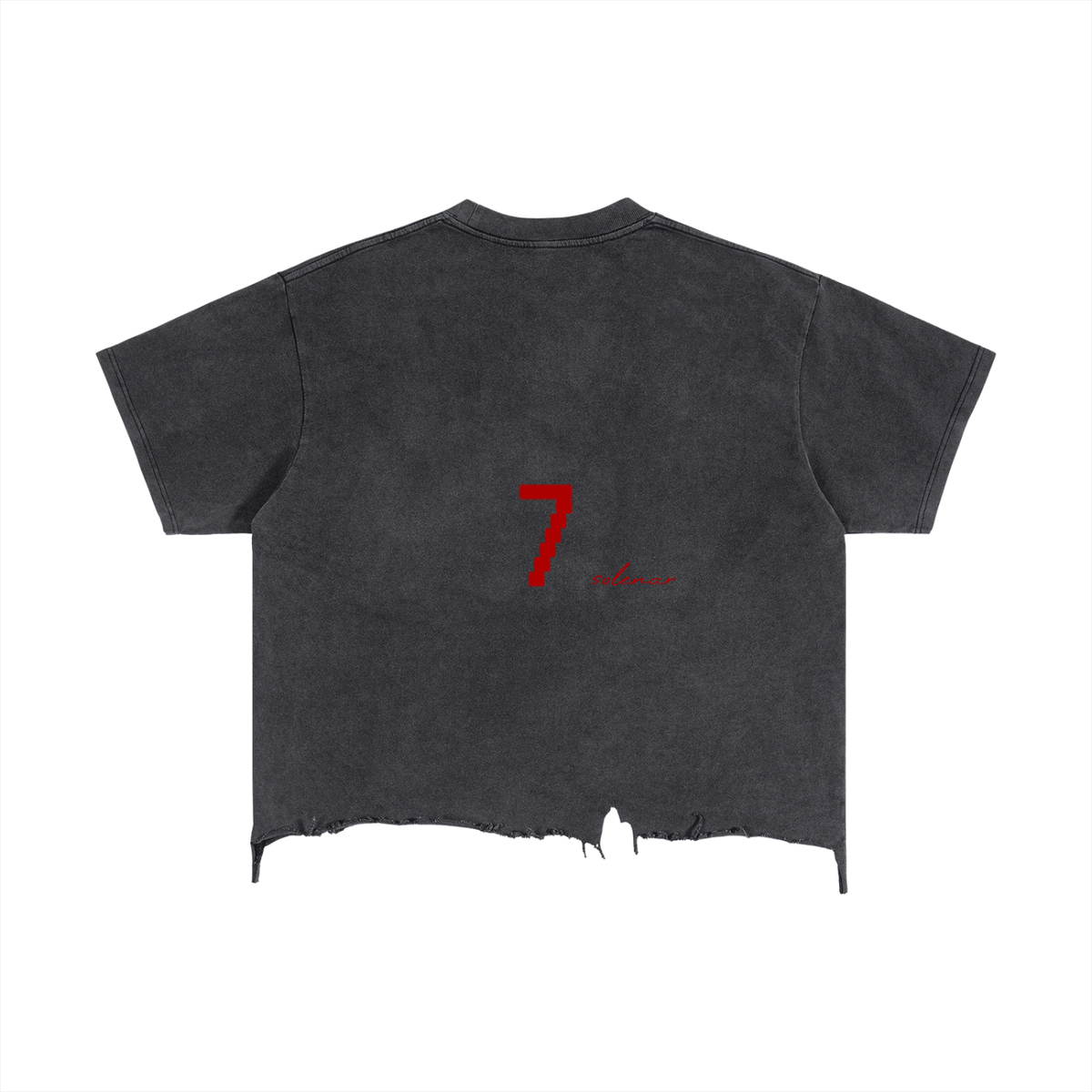 Vintage Wash Boxy Distressed Hem T-Shirt