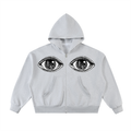 Fleeced Full-Zip Boxy Hoodie