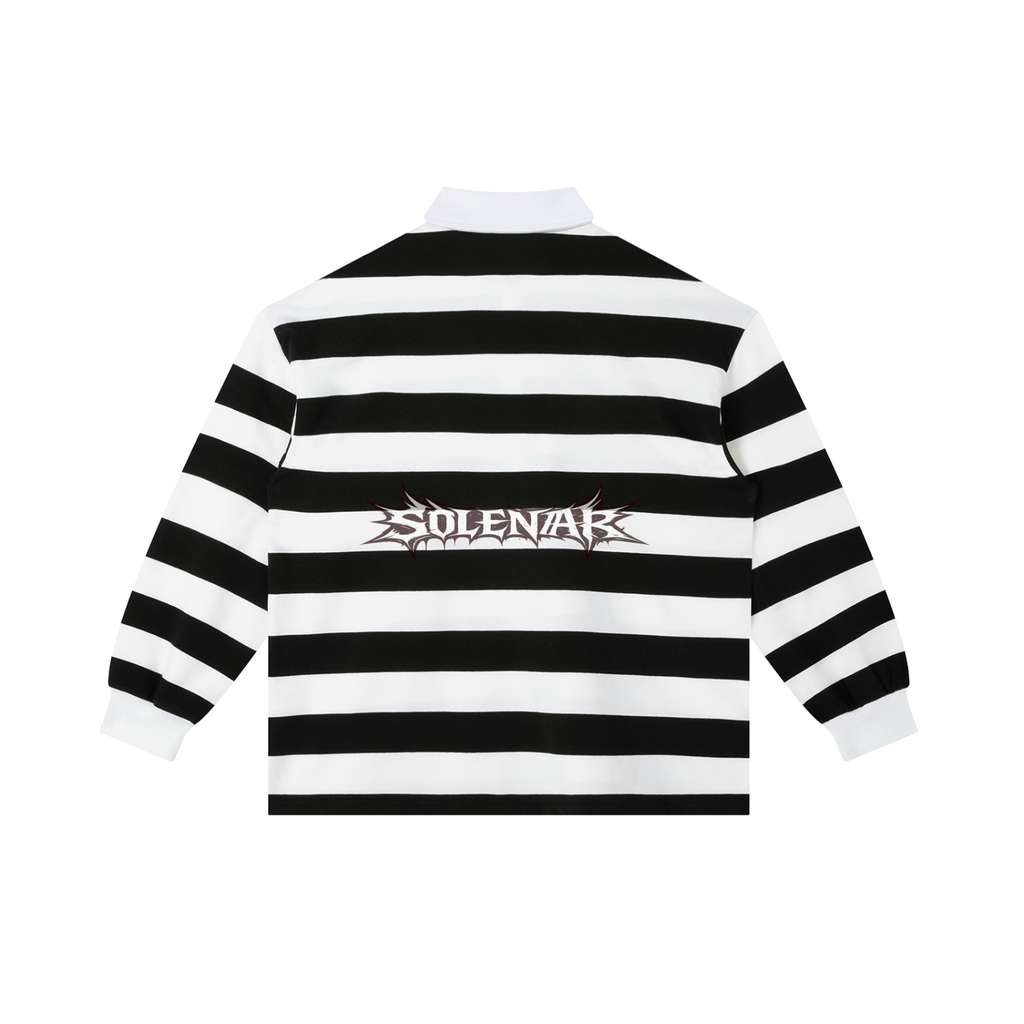 Color Block Stripe Polo Shirt