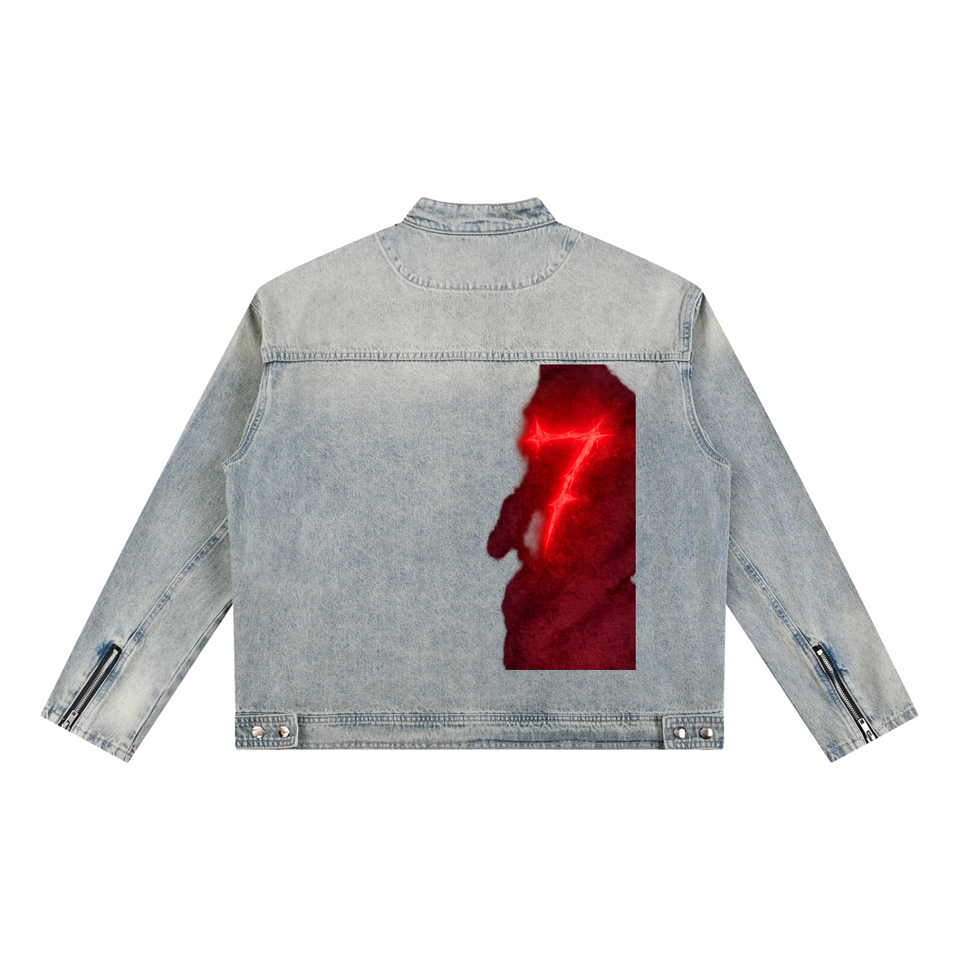 Vintage Wash Zip Denim Jacket