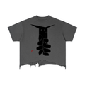 Vintage Wash Boxy Distressed Hem T-Shirt