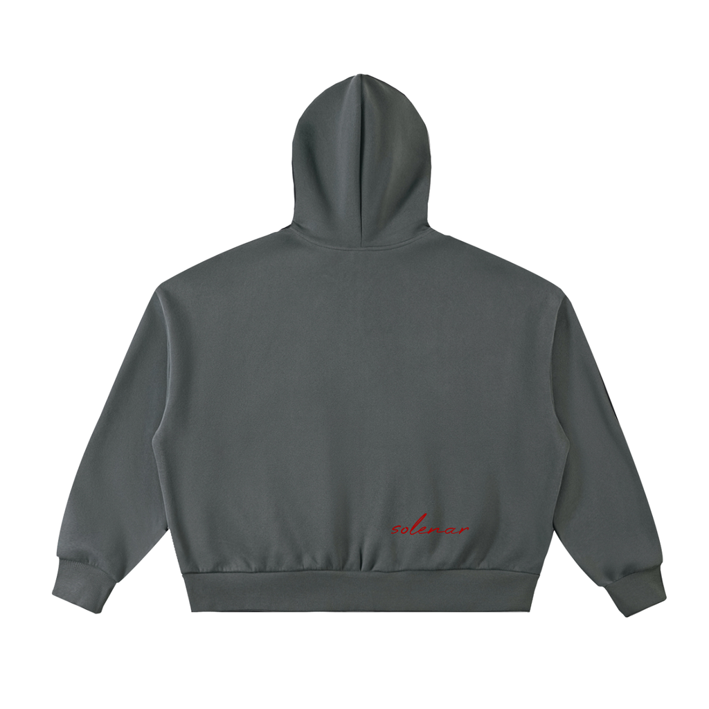 Triple 7 Fleeced Full-Zip Boxy Hoodie