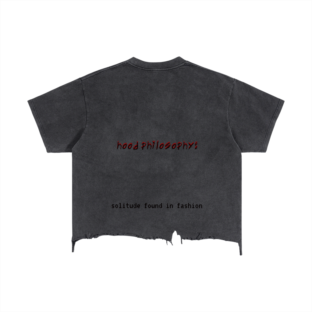 Solitude Distressed Hem T-Shirt