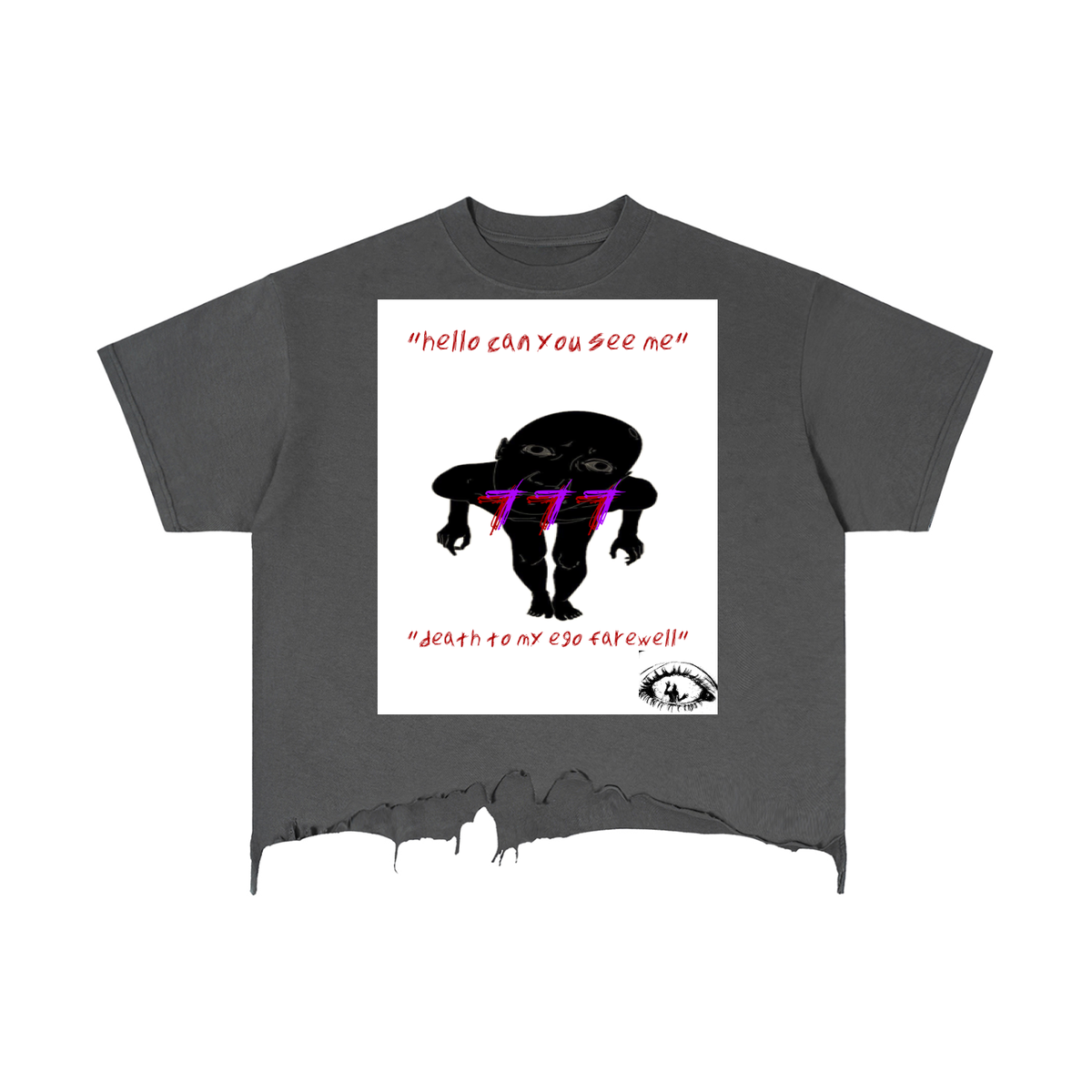 Death To Ego Distressed Hem T-Shirt