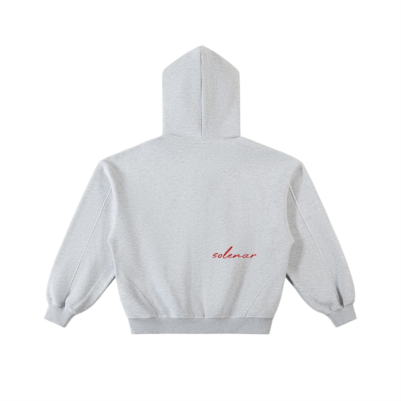 Contrast-Stitched Boxy Fleece Zip Hoodie