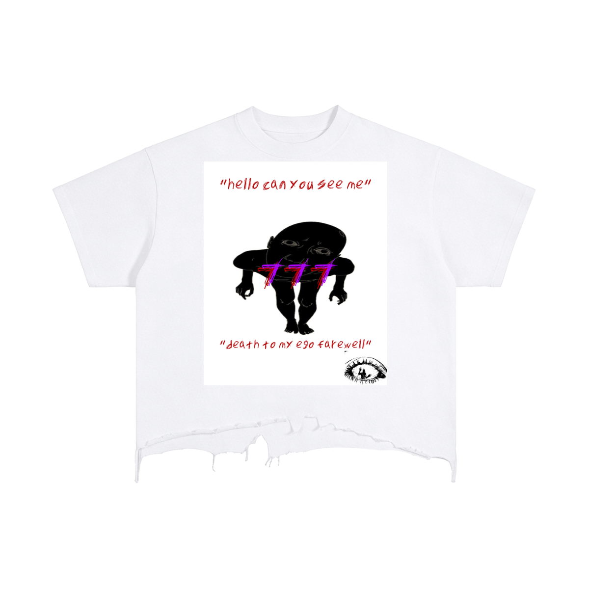 Death To Ego Distressed Hem T-Shirt