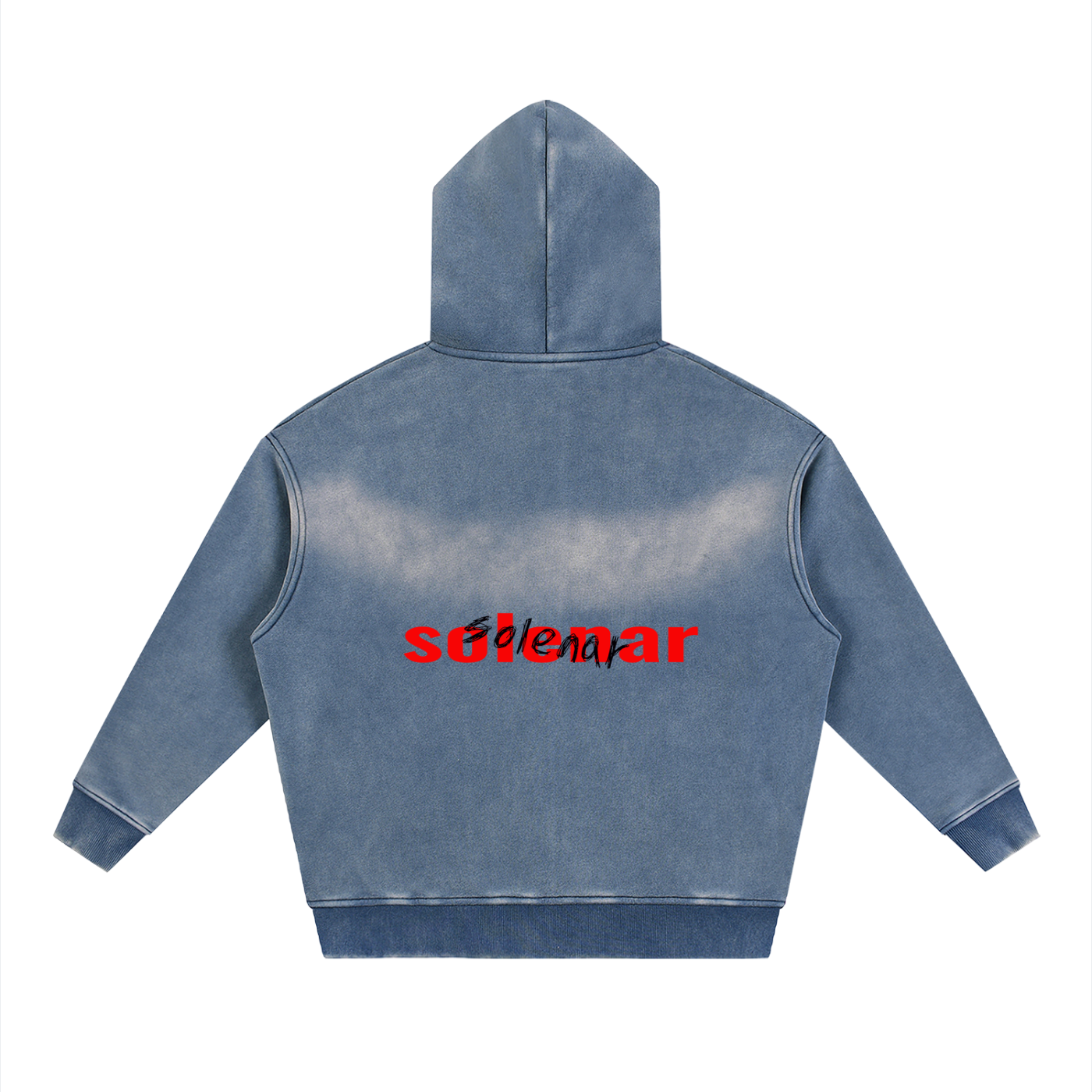 Sunfade Two-way Zipper Boxy Fleece Hoodie