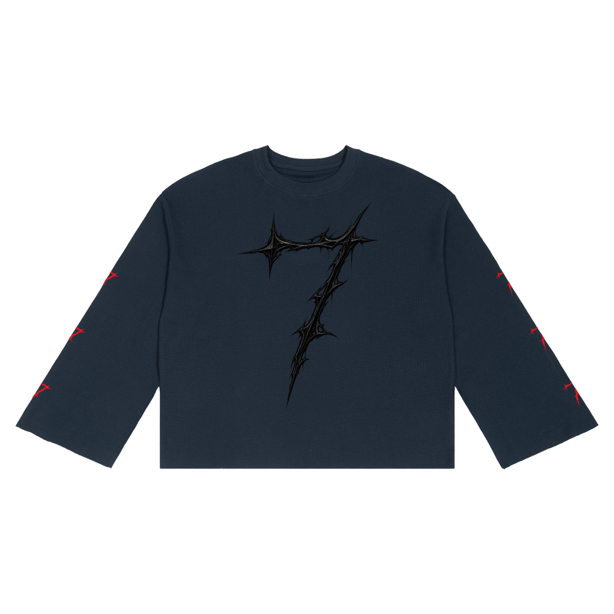 7 Unisex Waffle Raw Edge T-Shirt