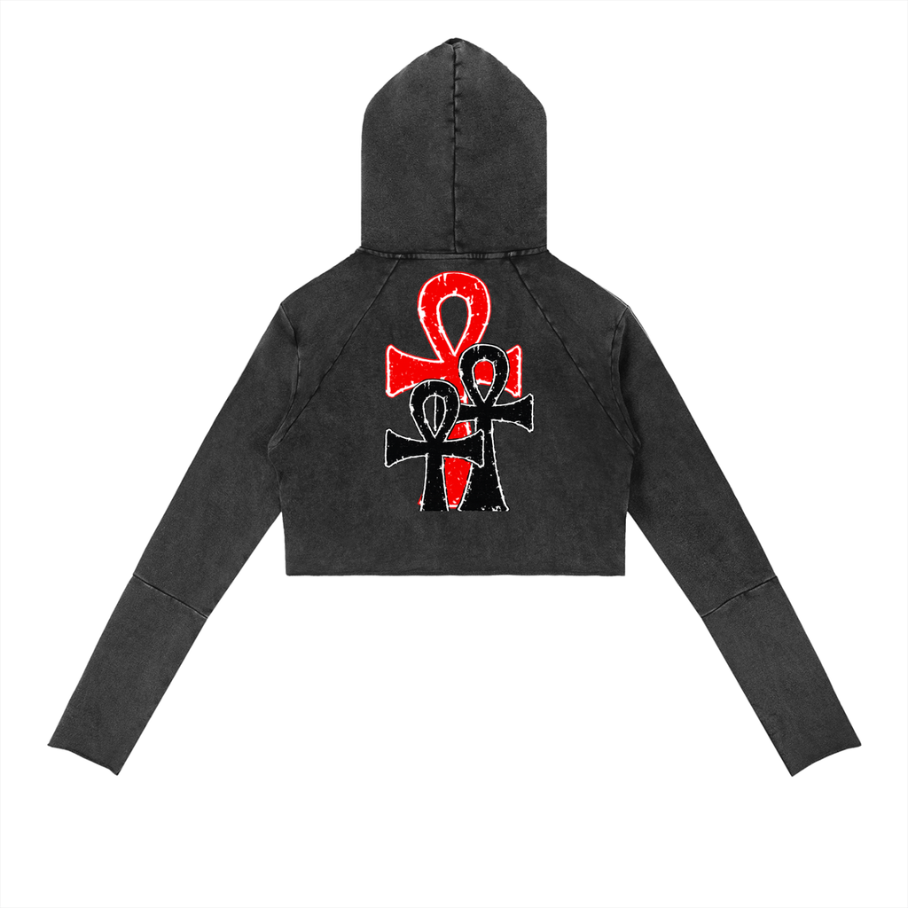 Vintage Washed Raw Edge Hoodie