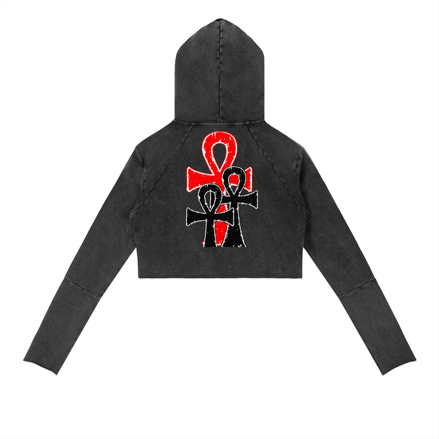 Vintage Washed Raw Edge Hoodie