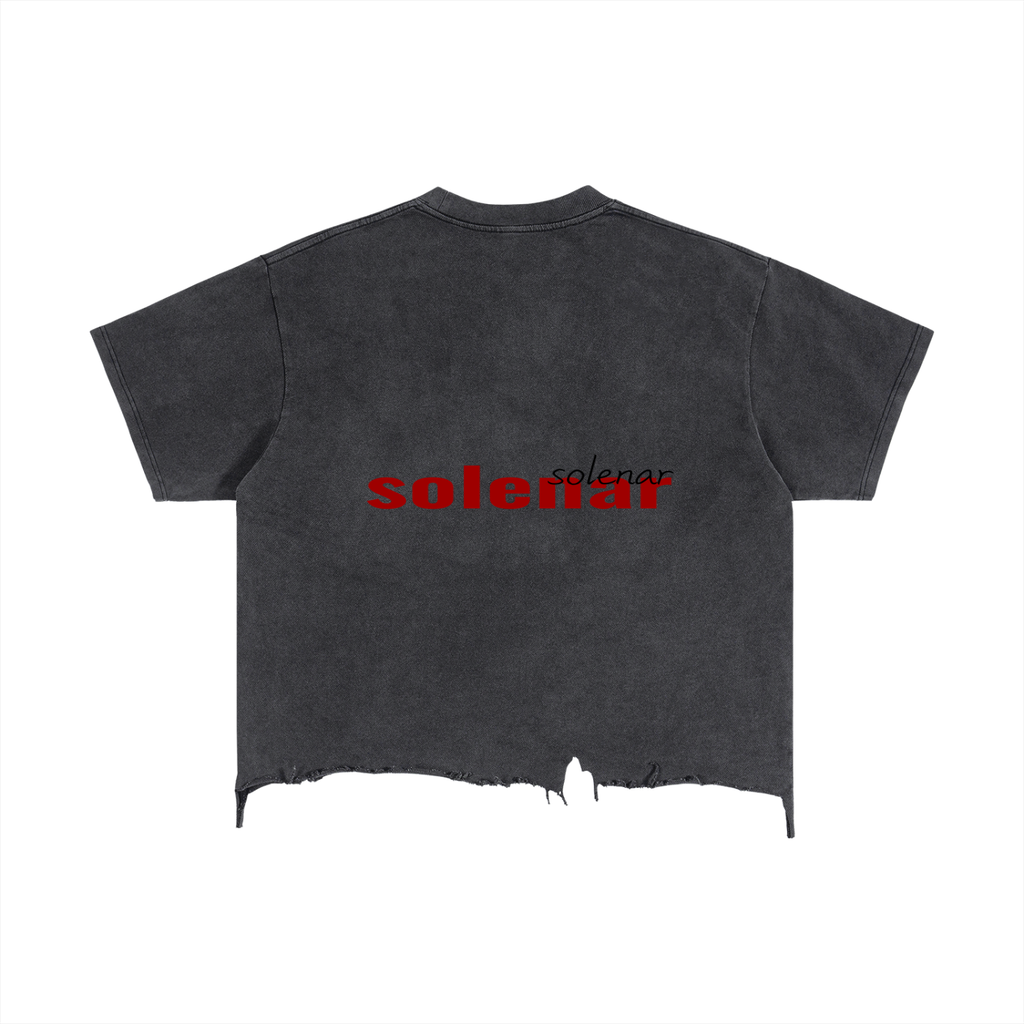 Distortion Distressed Hem T-Shirt