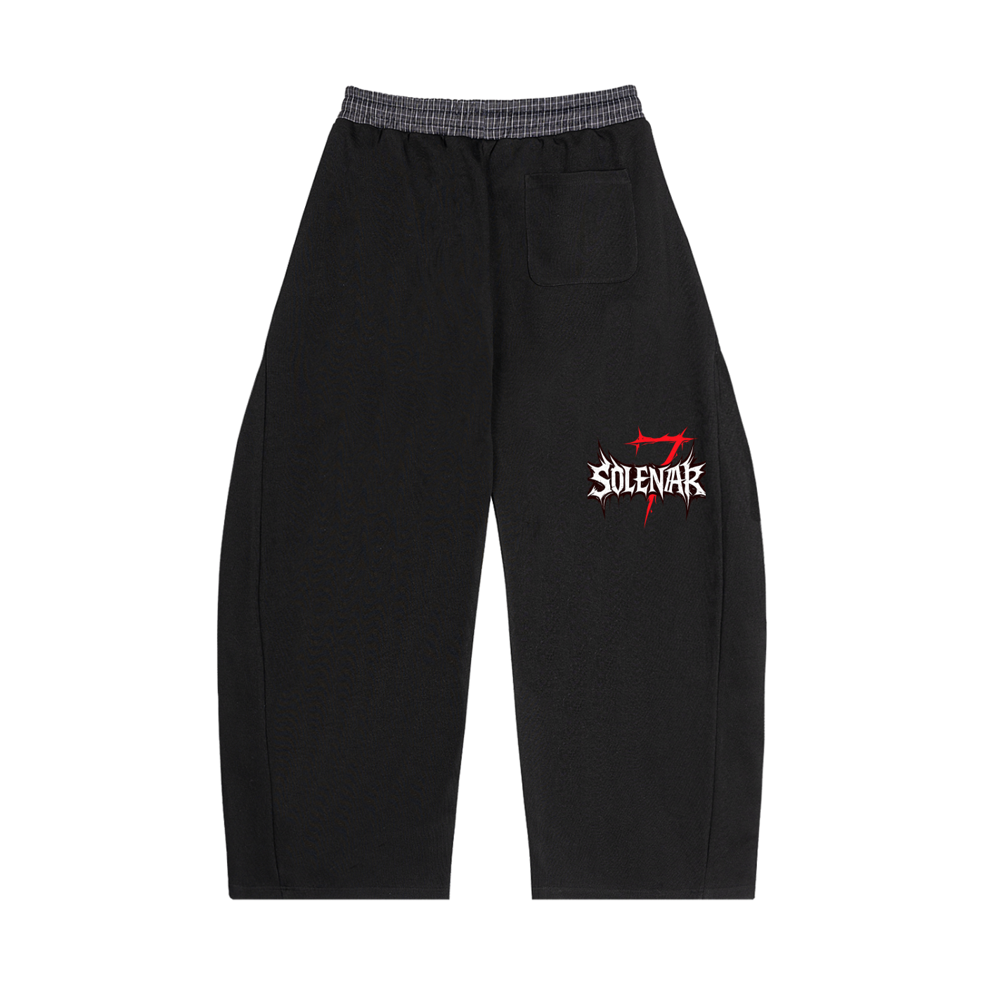 Plaid Waistband Barrel Sweatpants