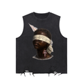 Snow Washed Raw-Hem Tank Top