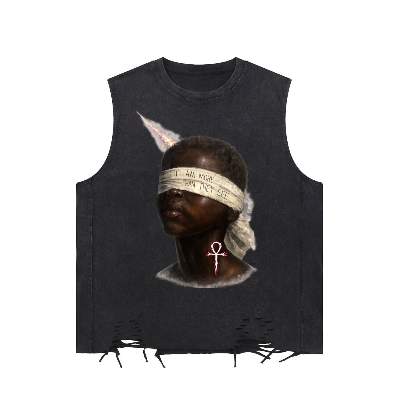 Snow Washed Raw-Hem Tank Top