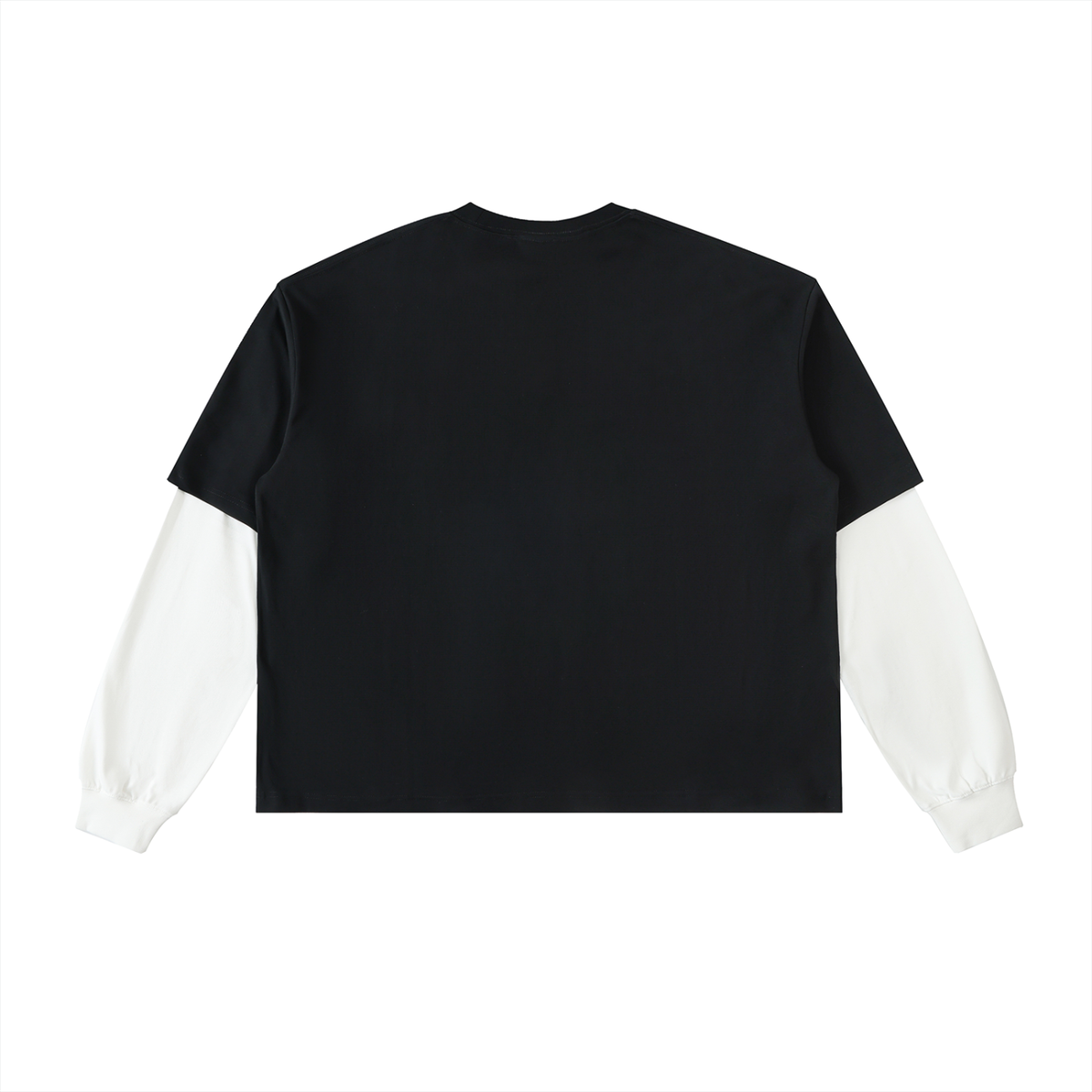 wake up Contrast Sleeve Cotton T-Shirt