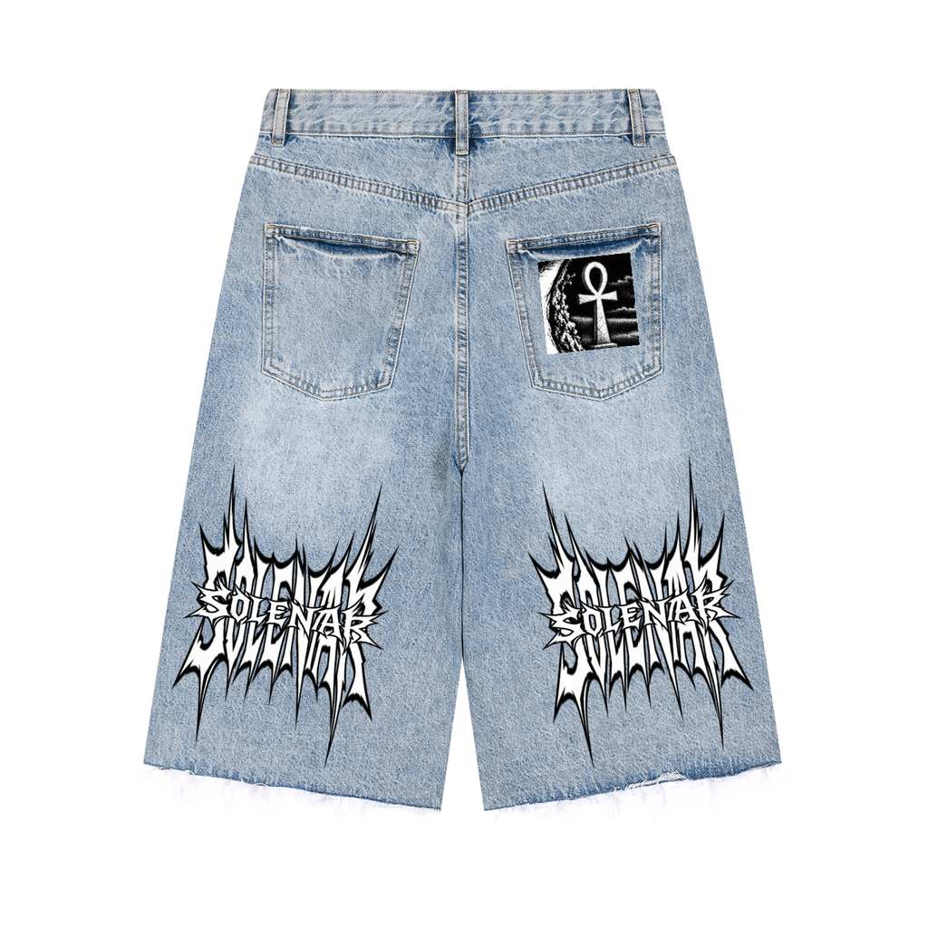 Men’s Vintage Wide Leg Denim Shorts