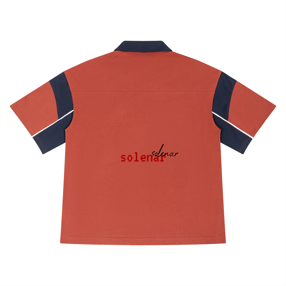 Unisex Boxy Color Block Polo Shirt