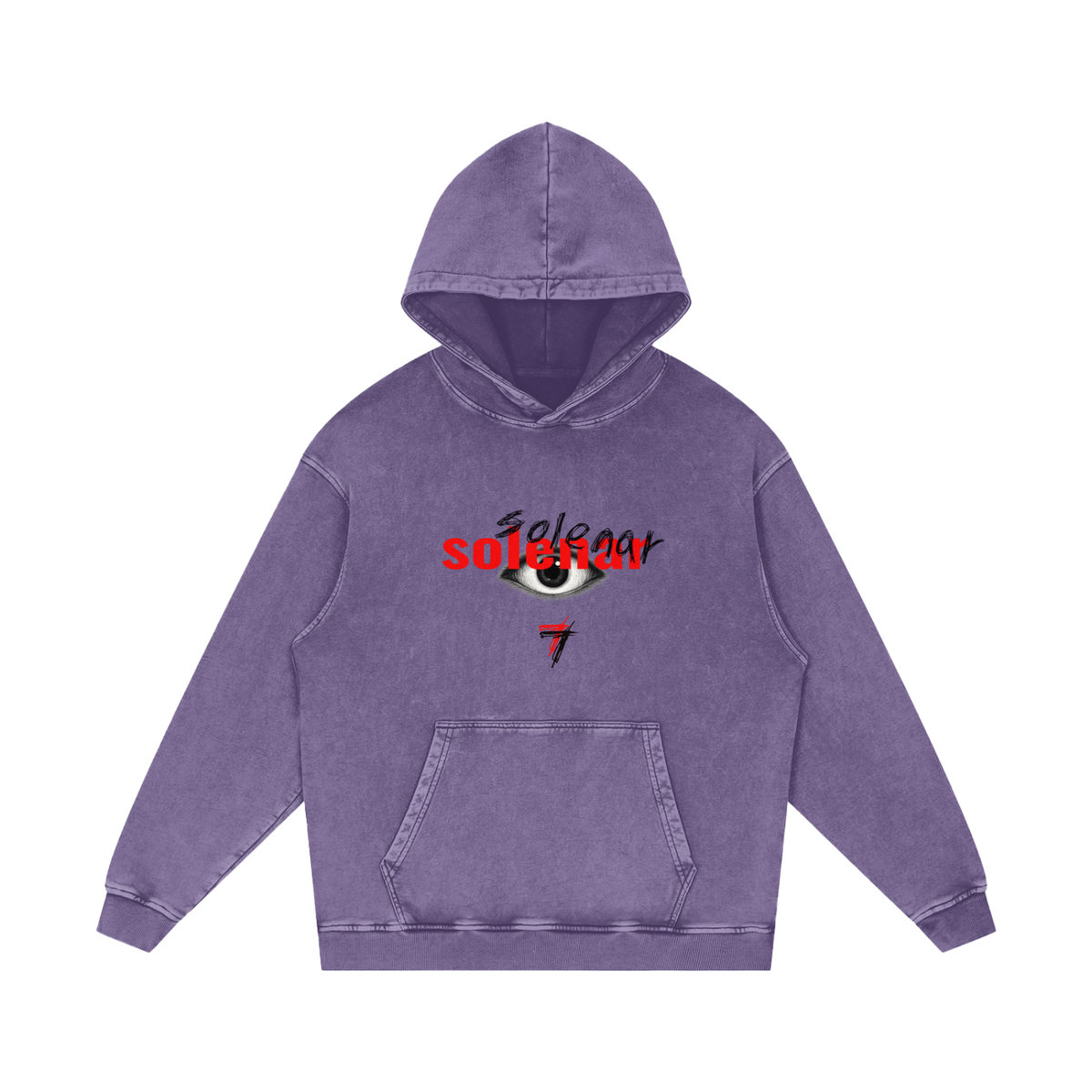 EYE Ankh Snow Washed Loose Cotton Hoodie