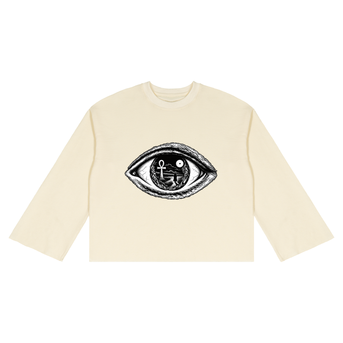 Unisex Waffle Raw Edge T-Shirt