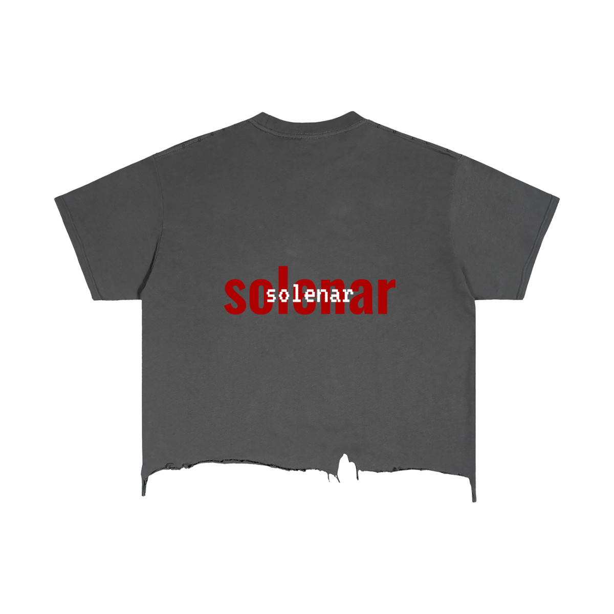 Black Star Distressed Hem T-Shirt