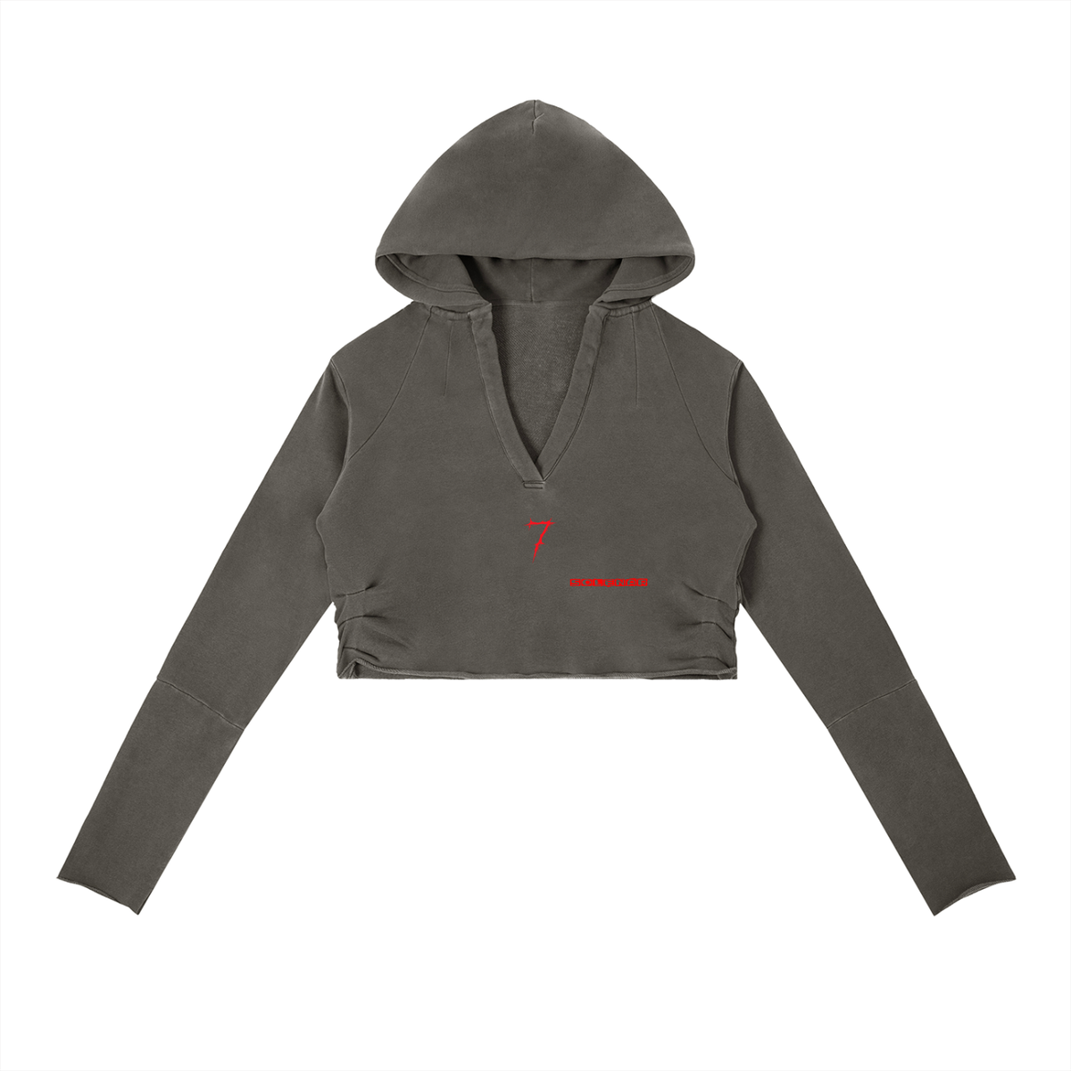Vintage Washed Raw Edge Hoodie