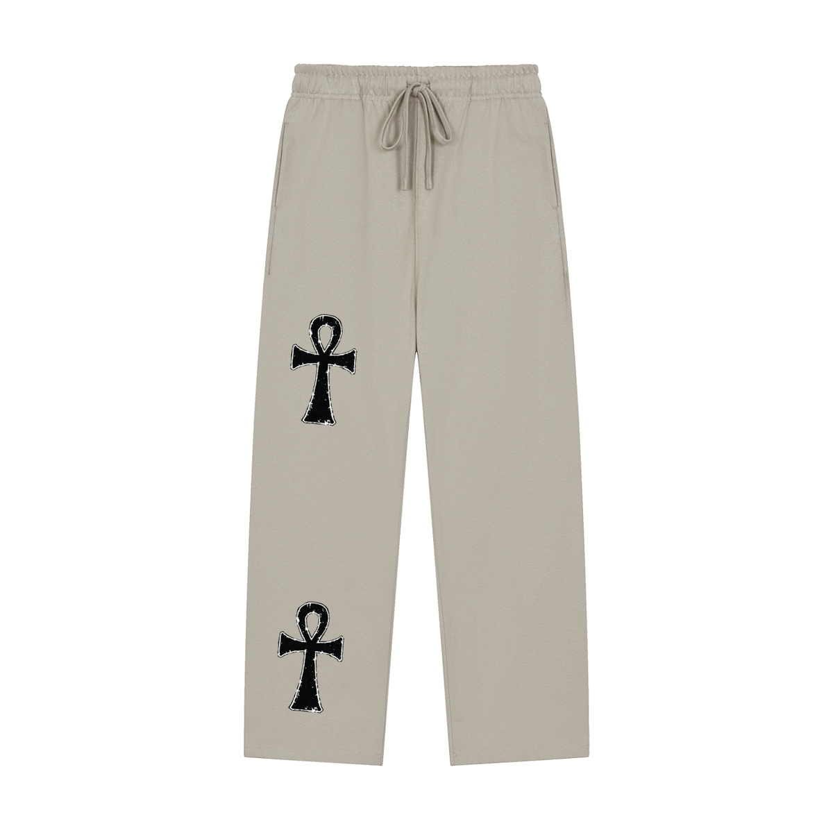 Ankh Solid Color Straight-Leg Sweatpants