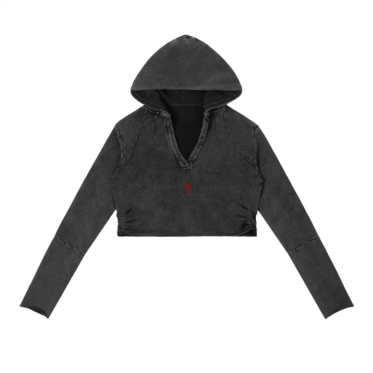 Woman's Vintage Washed Raw Edge Hoodie