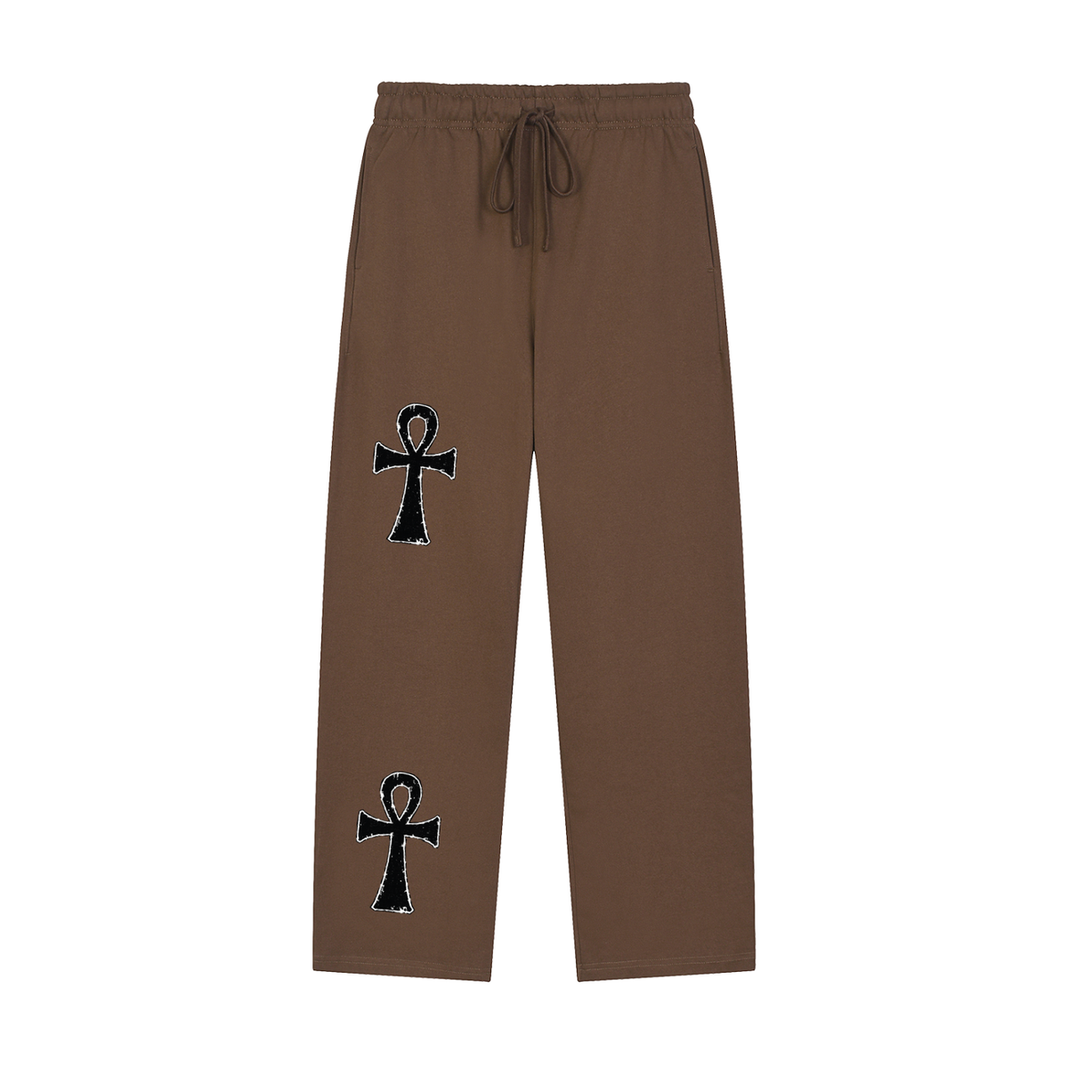 Ankh Solid Color Straight-Leg Sweatpants