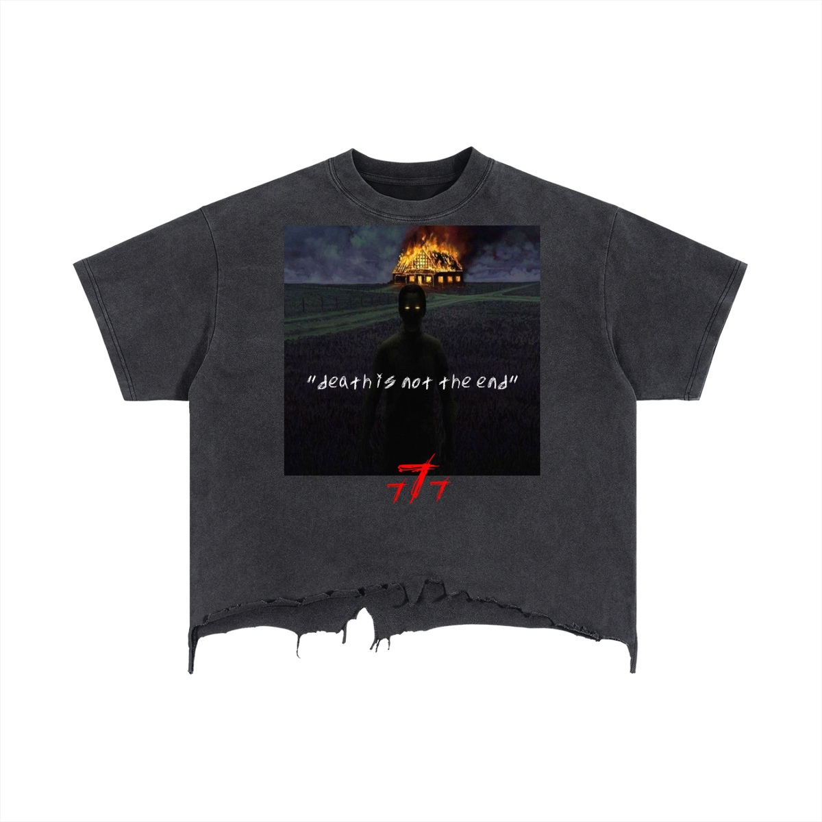 Vintage Wash Boxy Distressed Hem T-Shirt