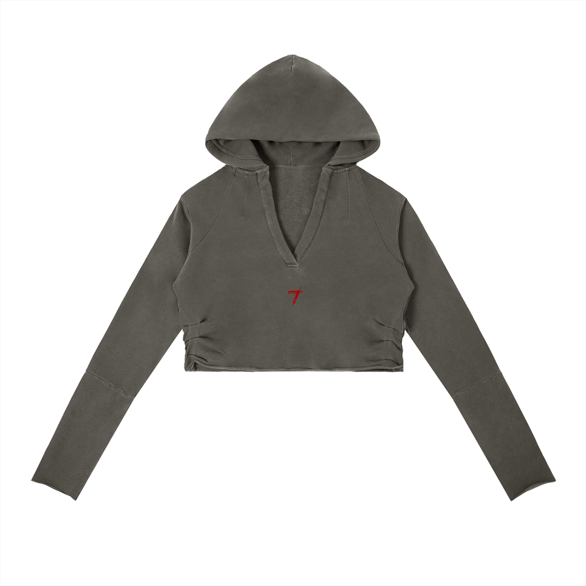 Woman's Vintage Washed Raw Edge Hoodie