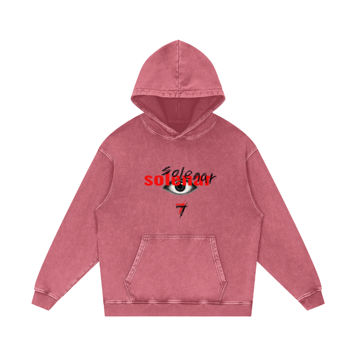 EYE Ankh Snow Washed Loose Cotton Hoodie
