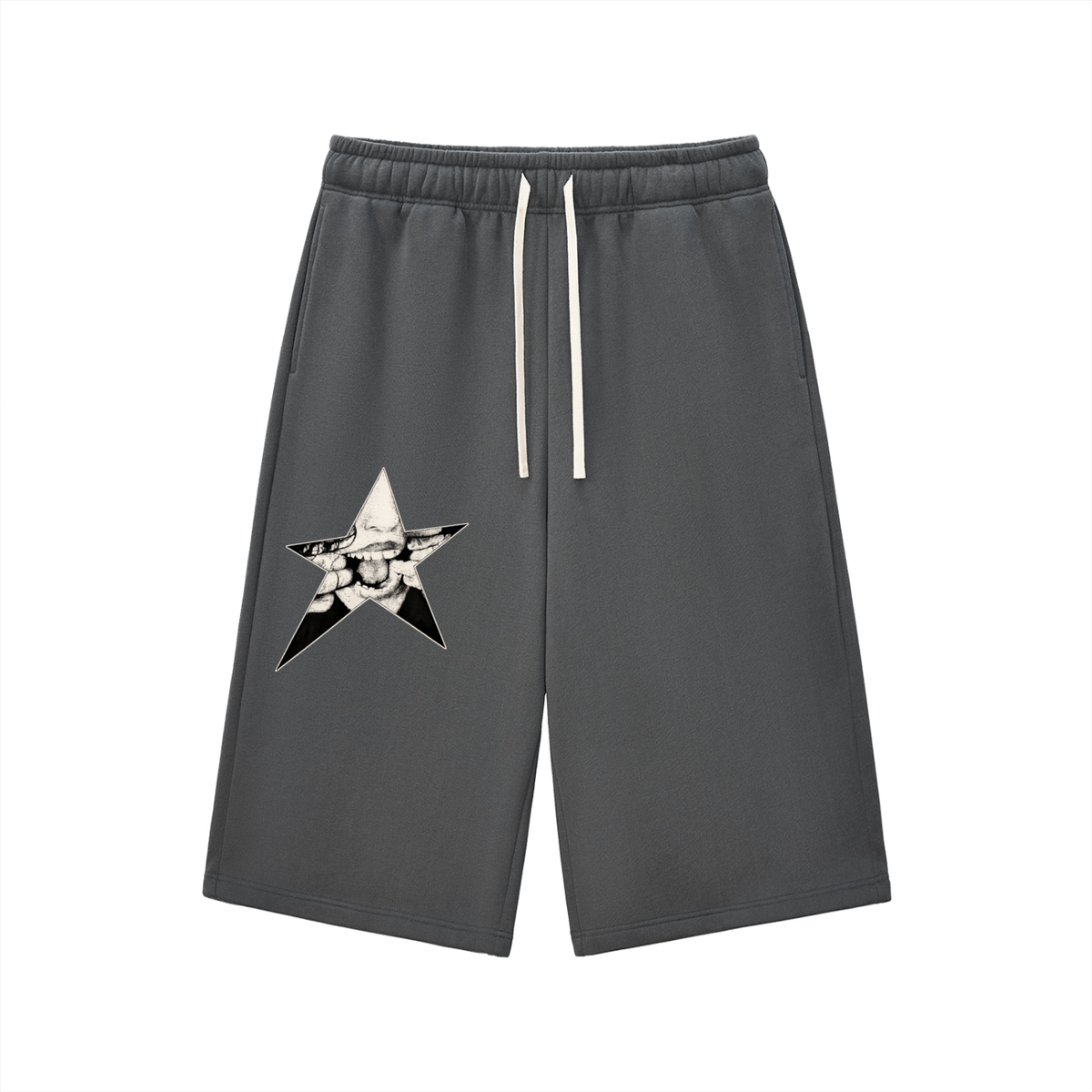 Relaxed Drawstring Three-quarter Sweatpants