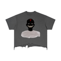 Smile Vintage Wash Boxy Distressed Hem T-Shirt