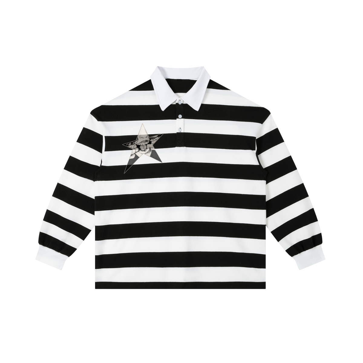Color Block Stripe Polo Shirt