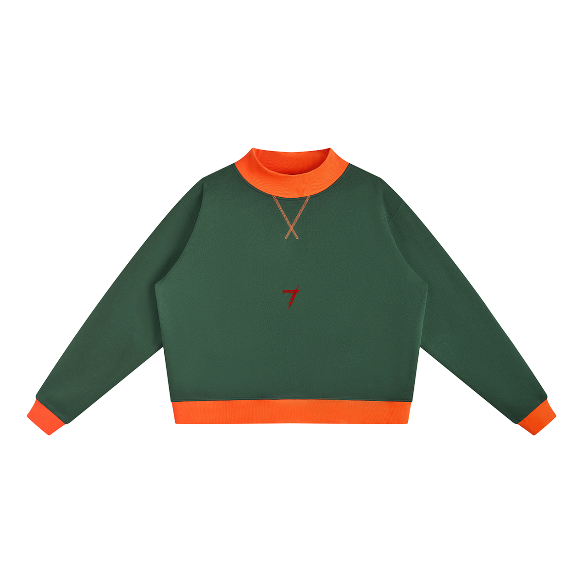 Women’s Mock Neck Crewneck Sweatshirt