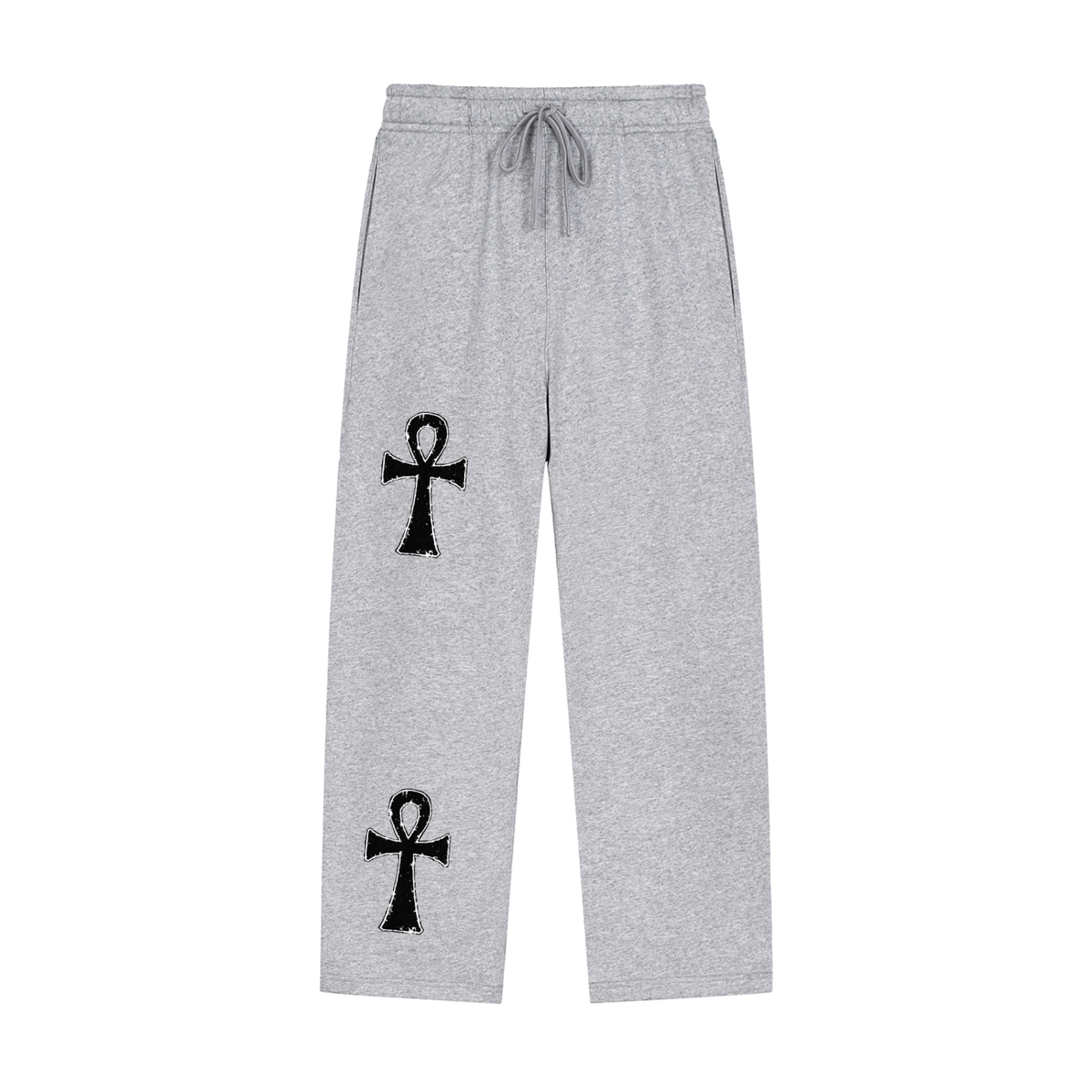 Ankh Solid Color Straight-Leg Sweatpants