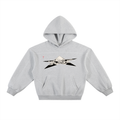 Contrast-Stitched Boxy Fleece Hoodie