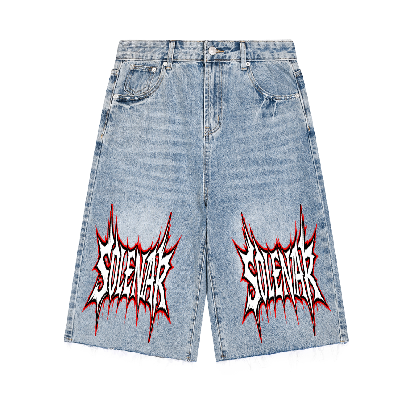 Men’s Vintage Wide Leg Denim Shorts