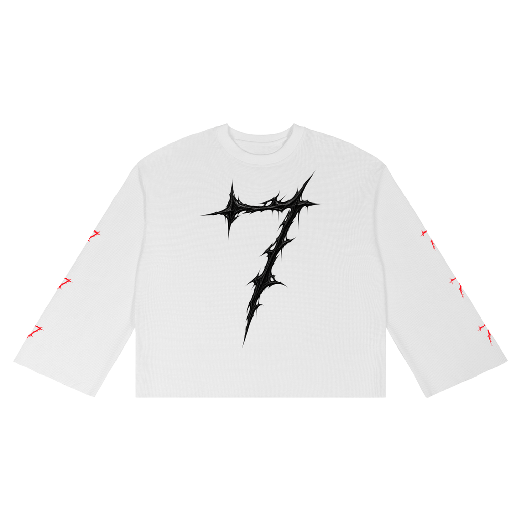 7 Unisex Waffle Raw Edge T-Shirt