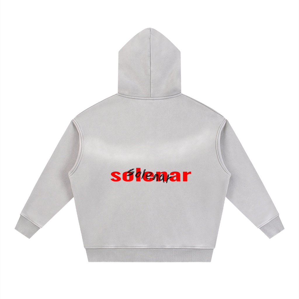 Sunfade Two-way Zipper Boxy Fleece Hoodie