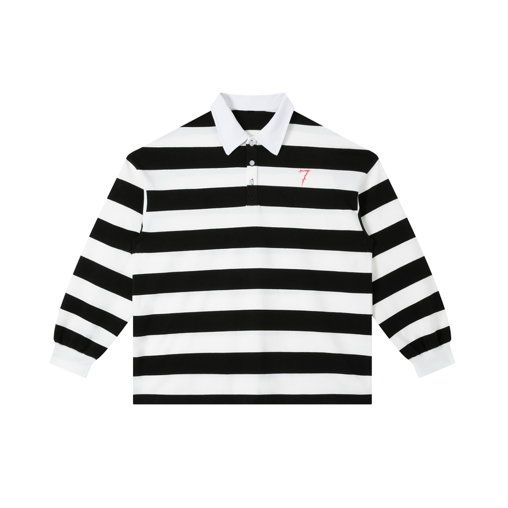 Color Block Stripe Polo Shirt