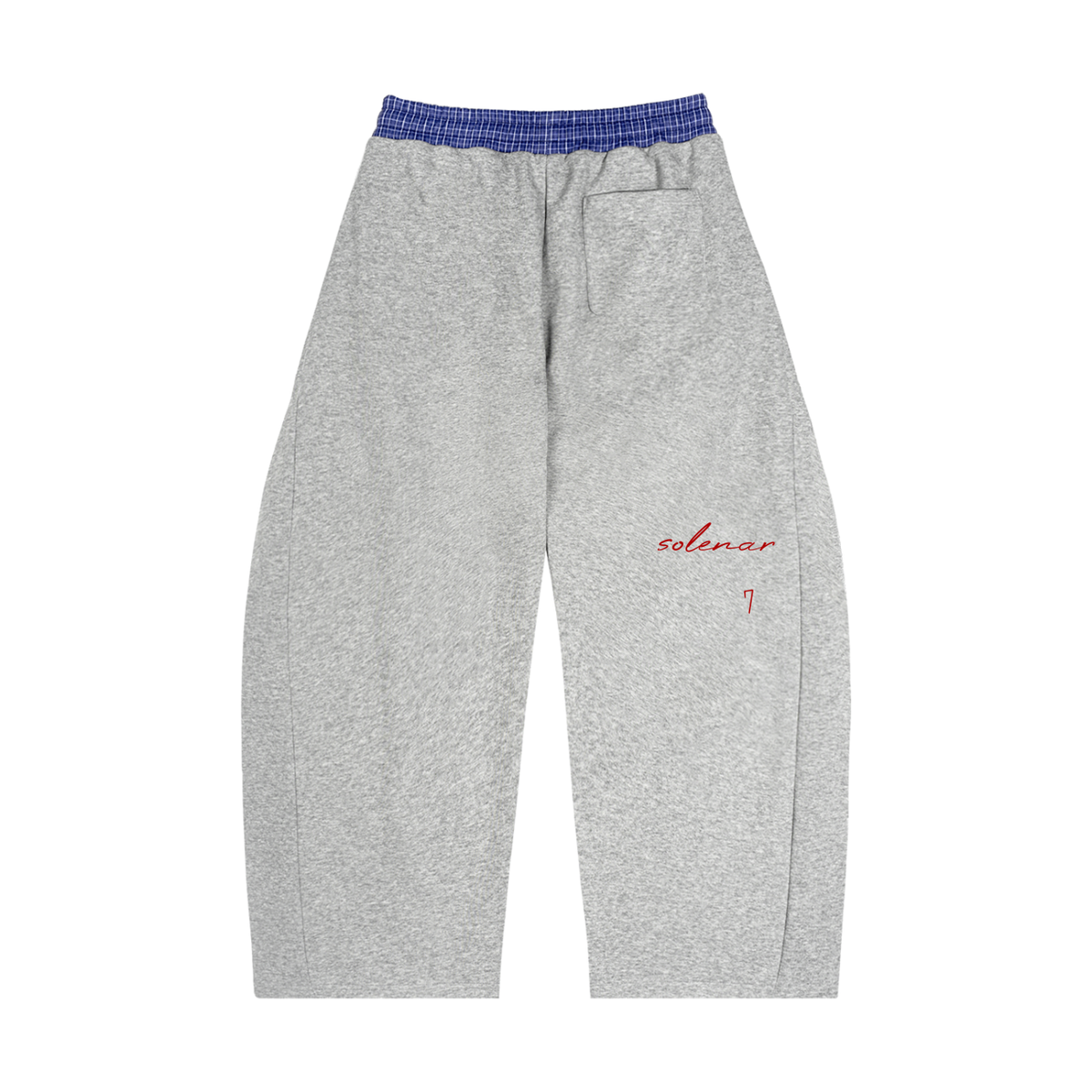 Plaid Waistband Barrel Sweatpants