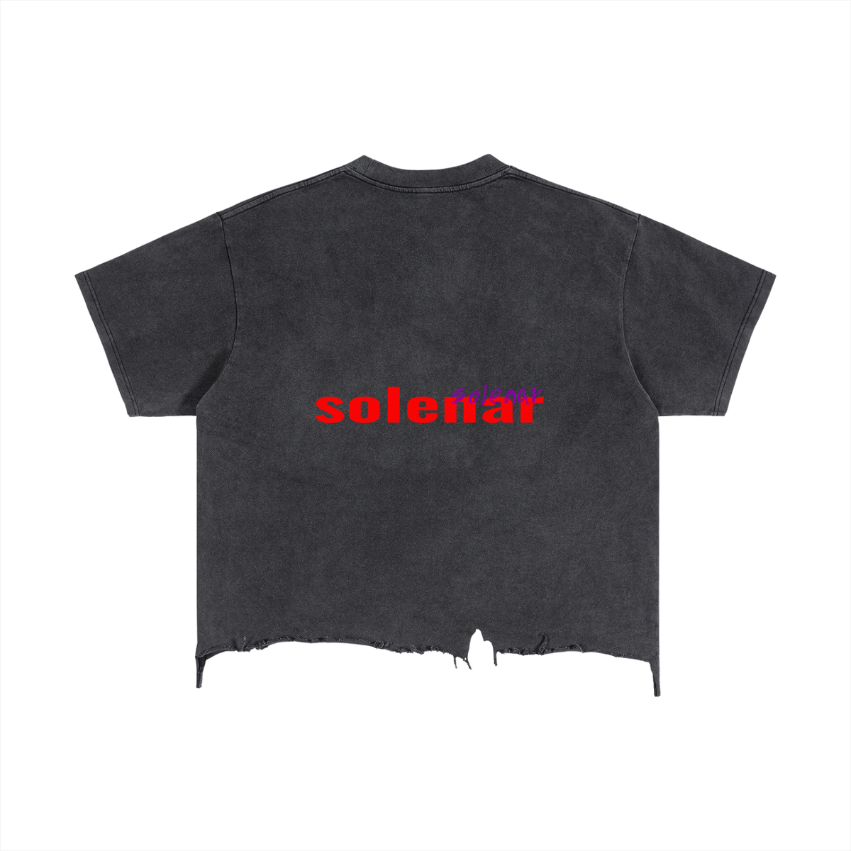 Vintage Wash Boxy Distressed Hem T-Shirt